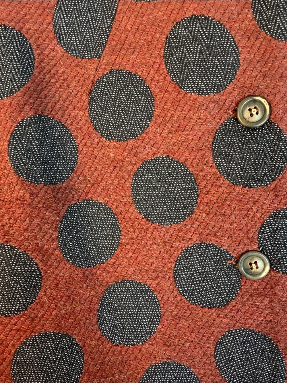 Novemb3r Polka Dot Italian Wool Blend Blazer Mod Academia EU 42/US 10 - Picture 4 of 7